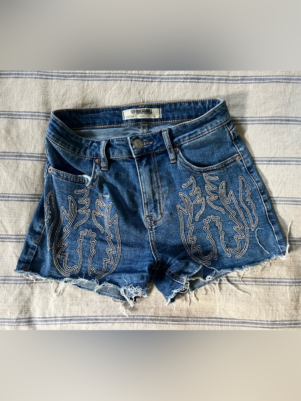 Rock and Roll Denim Bootstitch Shorts